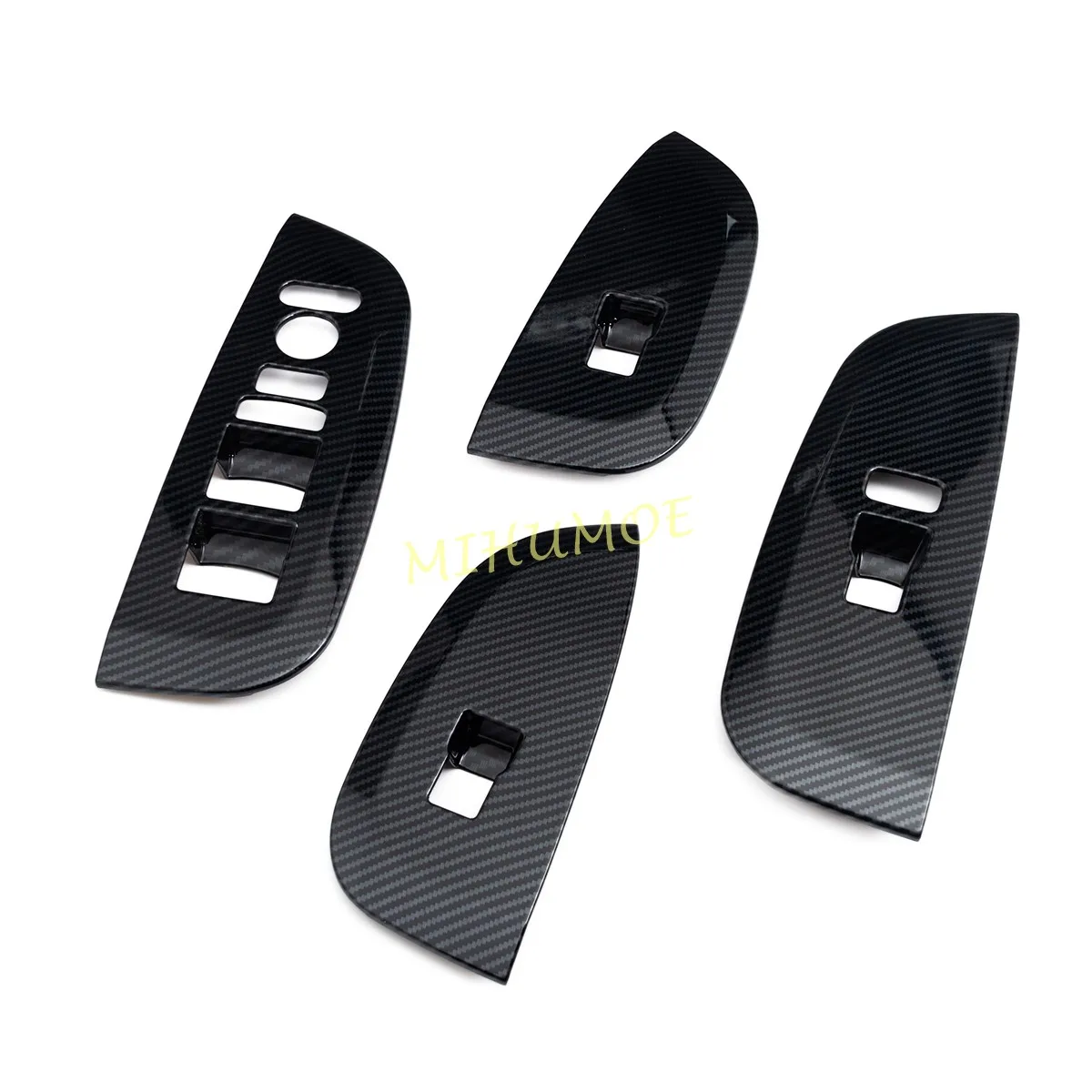 4Pcs/Set Carbon Fiber Interior Window Switch Panel Cover Trim For Honda ZR-V ZRV 2023 2024 2025 2026 Button Decorative Stickers