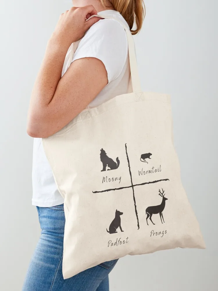 Moony, Wormtail, Padfoot and Prongs Tote Bag female bag Women's tote bag Woman shopper Canvas stote Canvas Tote