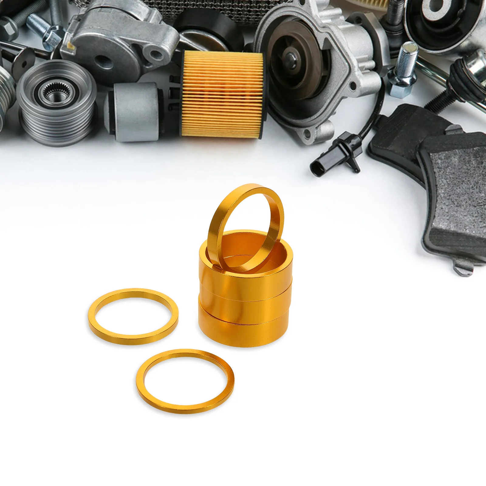 

6Pcs Bike Stem Spacer Set Aluminum Alloy 10 5 3 2Mm Lightweight Strong Handlebar Spacers for Road Mountain Cycling Performance