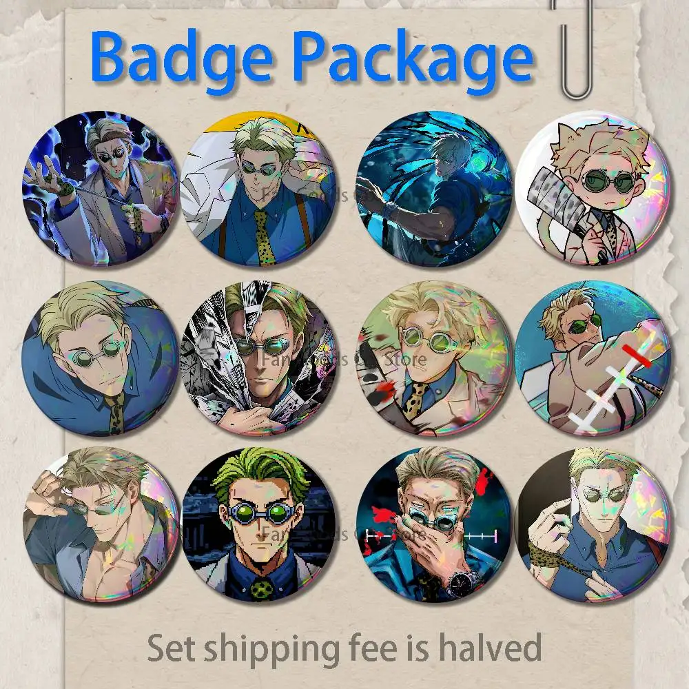 Anime Kento N-Nanami 2-piece set Pins Backpack Clothes Jewelry Accessories Cartoon Round Brooch