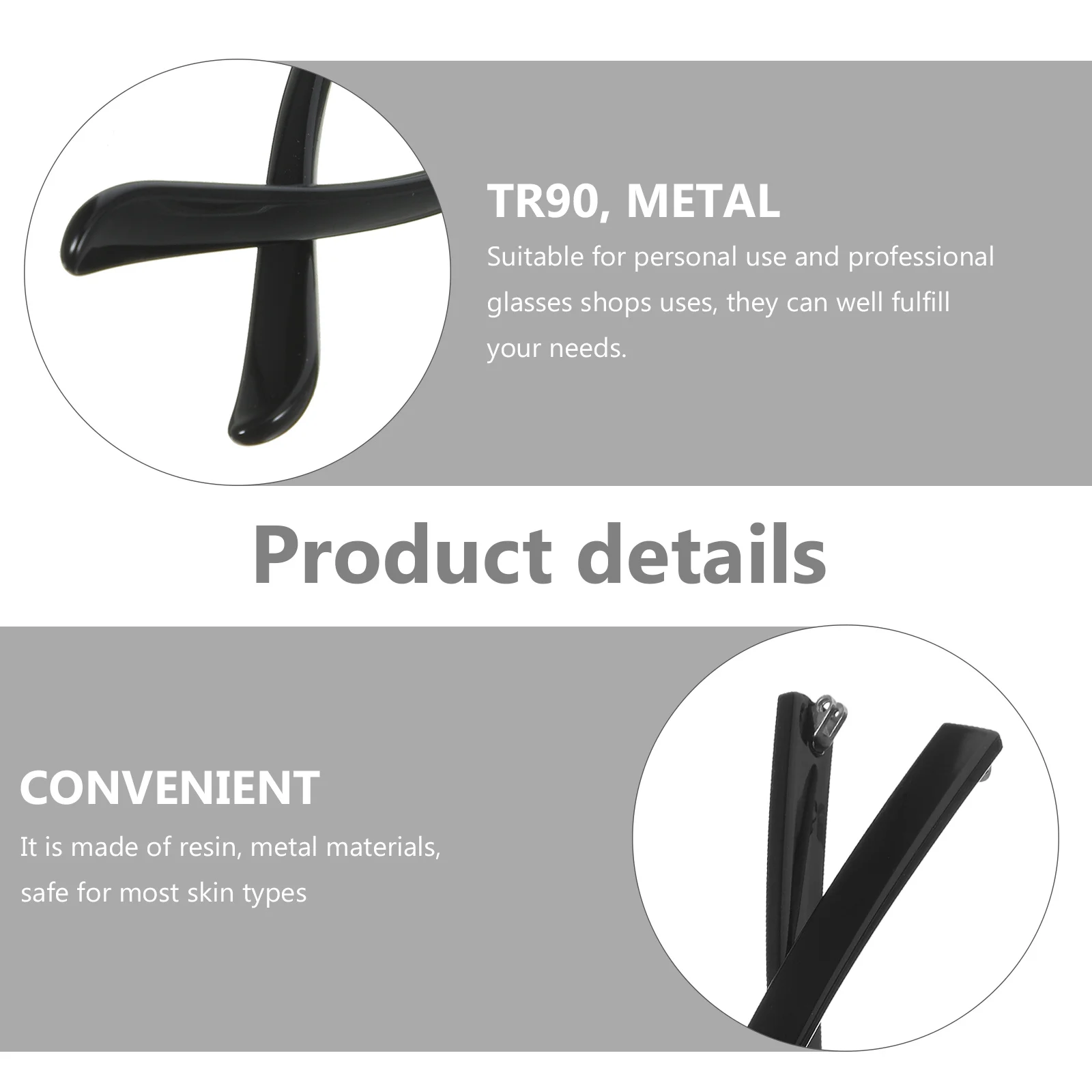 

1Pair Glasses Arm Replacement Universal Metal Eyeglasses Arms Legs Replacement Parts for Glasses Repair Accessories