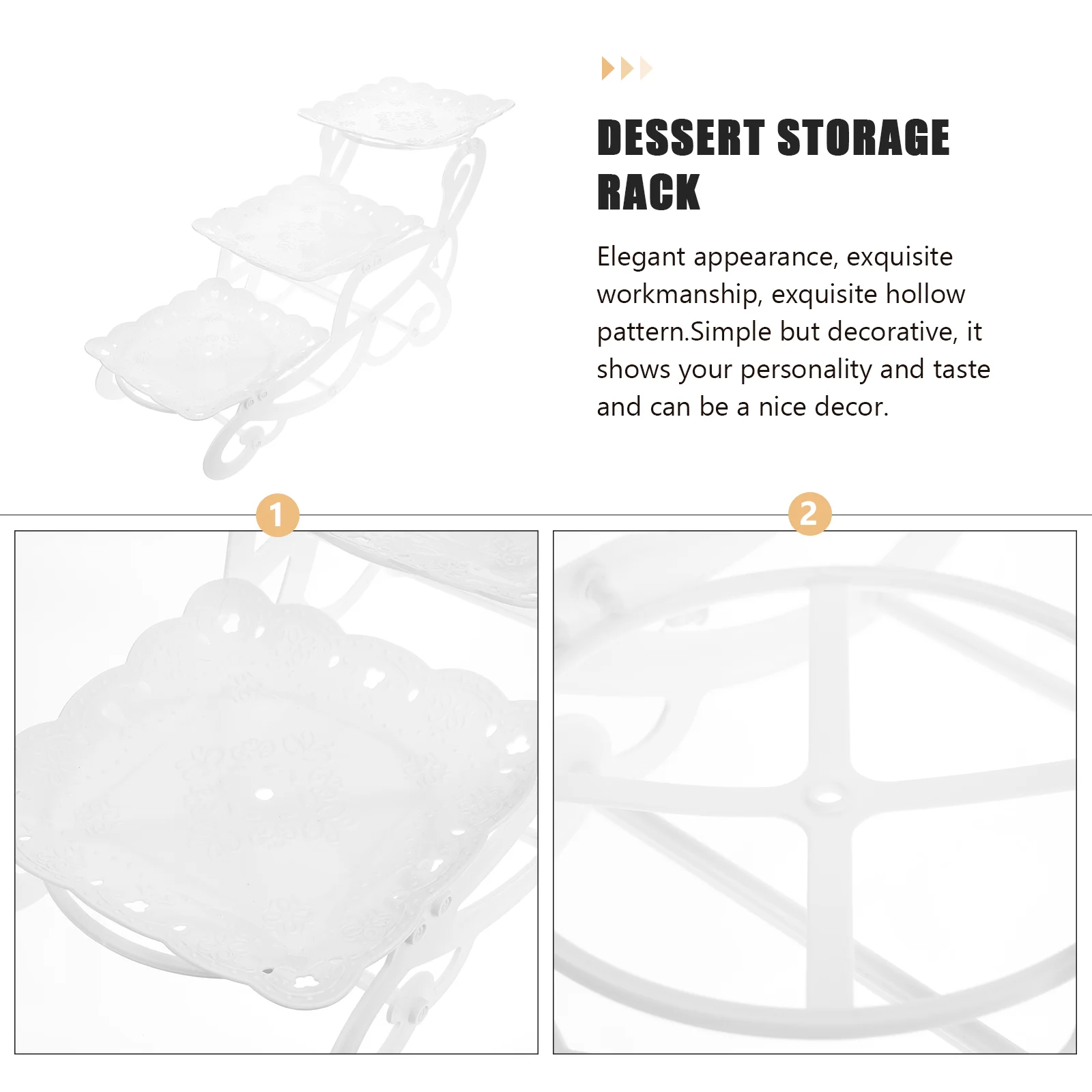 

1Set Cake Storage Rack Three Layers Decorative Display Stand Versatile Fruit Display Holder Dessert Serving Stand Home