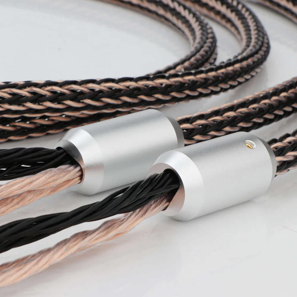 Paar Lautsprecherkabel OCC versilberter Lautsprecher 2 bis 4 Kohlefaser-Bananenstecker Anti-Lärm-Audiokabel für CD-Verstärker-Mixer – Detail 6