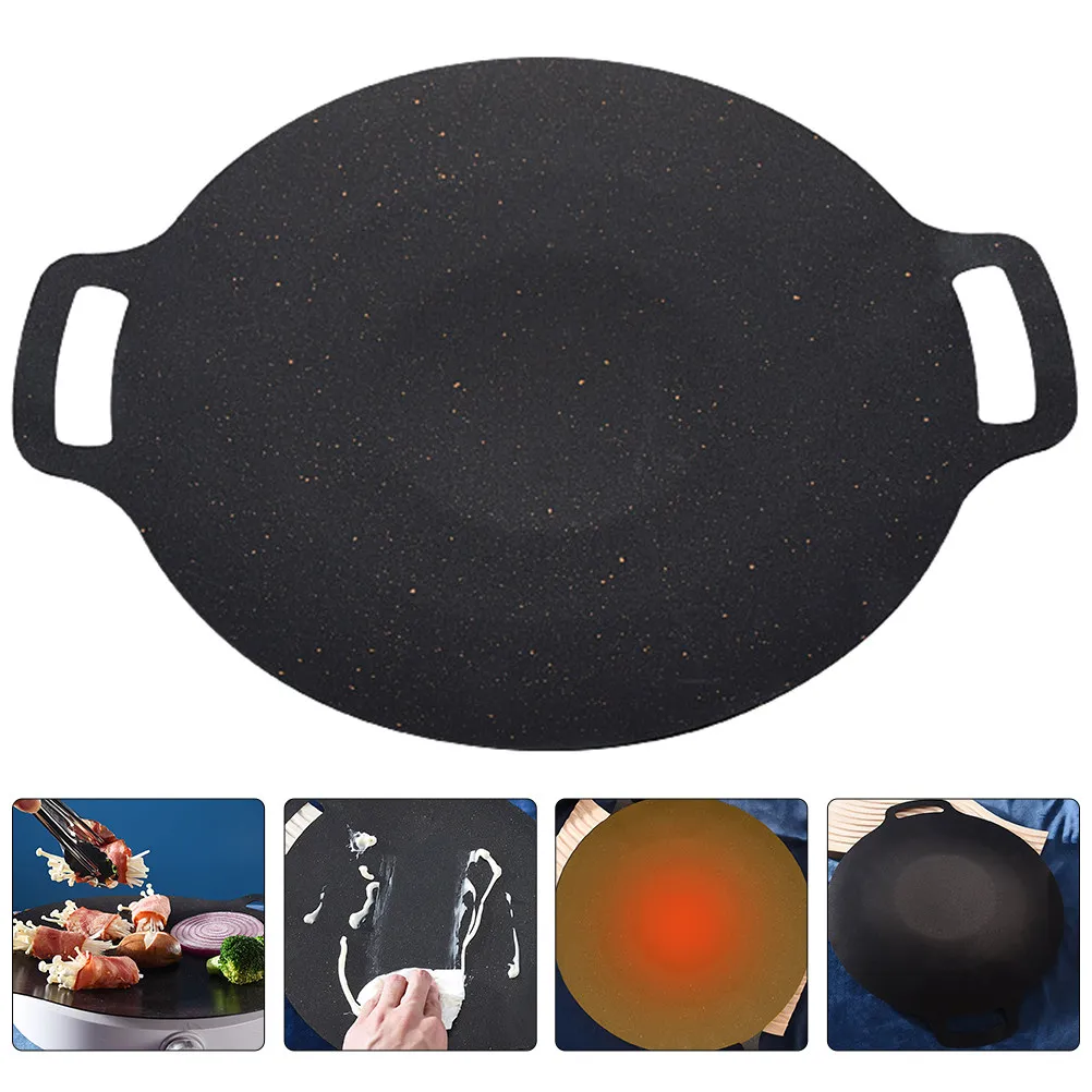 

Barbecue Grill Pan Non Stick Premium Medical Stone Material Even Heat Distribution for Indoor Outdoor Grilling Baking Pizza Use
