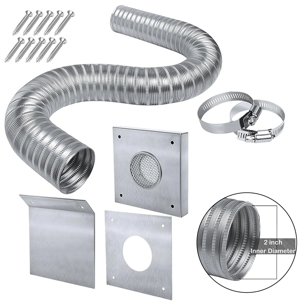 Aluminum Flex Pipe Cold Air Kit Improving Pellet Efficiency 2 Inches Air Intake Kit Brittle Flex Tube Solution