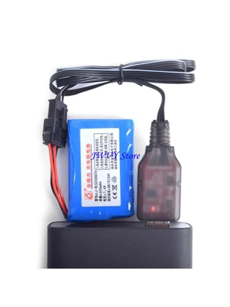 573A 7.4V USB Charging Wire SM4P with LED Indicators For Remote Car And Boats