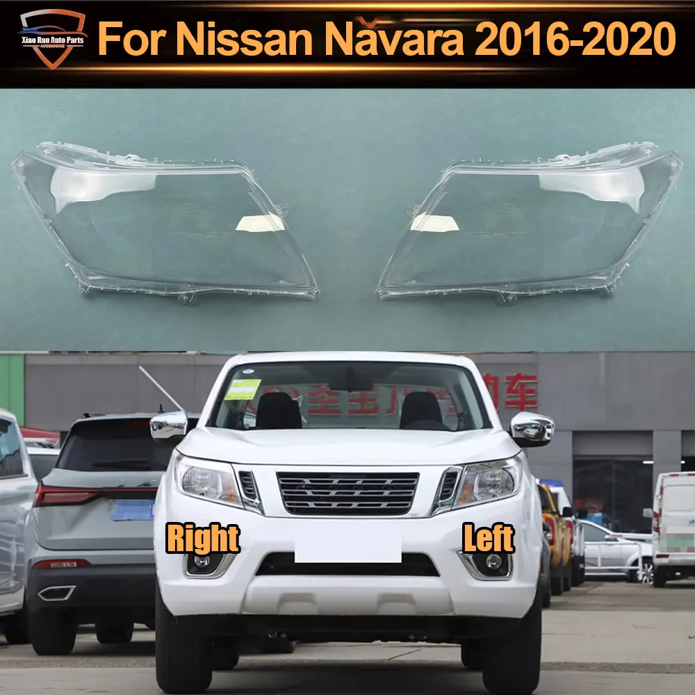 

For Nissan Navara 2016 2017 2018 2019 2020 Headlamp Cover Shell Transparent Lampshade Headlight Lens Lamp Mask Plexiglass