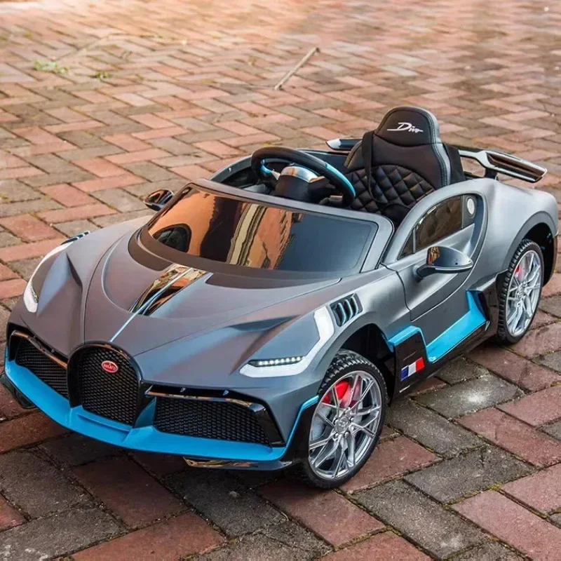 Children's electric car four-wheeled stroller
