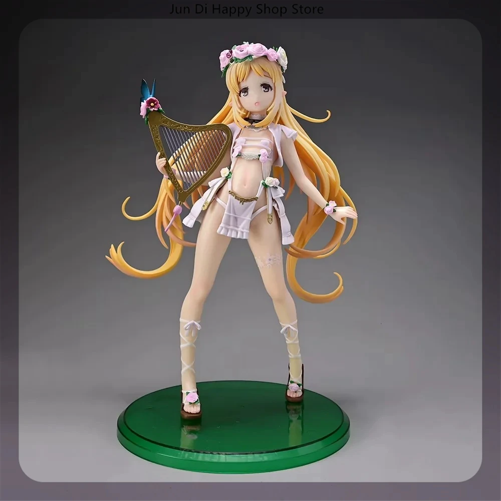 

23cm Elf Village 6th Villager Melum Take The Harp Anime 1/6 Figure Model Gk Statue Collection Desktop Decoration Ornament Toys