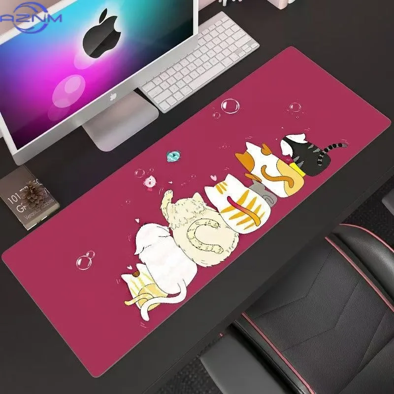 Lazy Black Cat Moon Star Mouse Pad, Waterproof Non‑Slip Mouse Mat for Office Study Use
