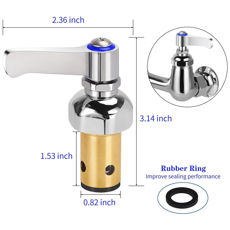 

Hot&Cold Side Spindle Assembly for Faucet Handle Stem Assembly Fit for Valve Replace002713-40 002714-40-A19I