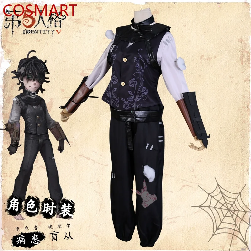 COSMART Identity V Patient Mang Cong Emil Psychologist Discipline Survivors Cosplay Costume Game Anime Party Uniform Hallowen