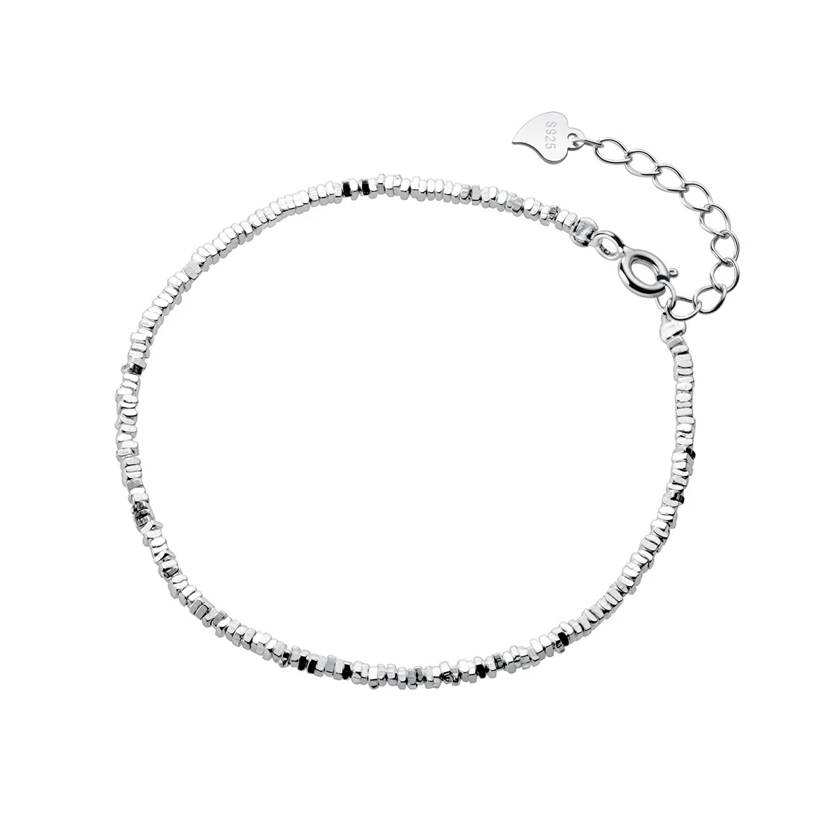Modian Genuine 100% 925 Sterling Silver Simple Geometric Design Bracelet for Girls Trendy Women Basic Chain Fine Party Jewelry