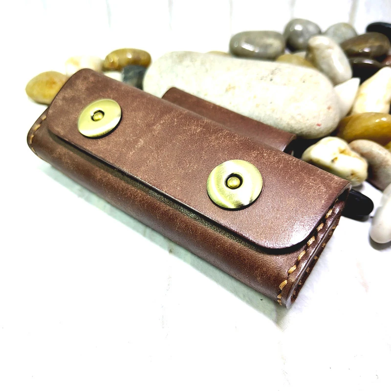 Folding Knife Holder Jackknife Case waist Bag Belt Pack Military Knife Leather Sheath Handmade Customized PHD