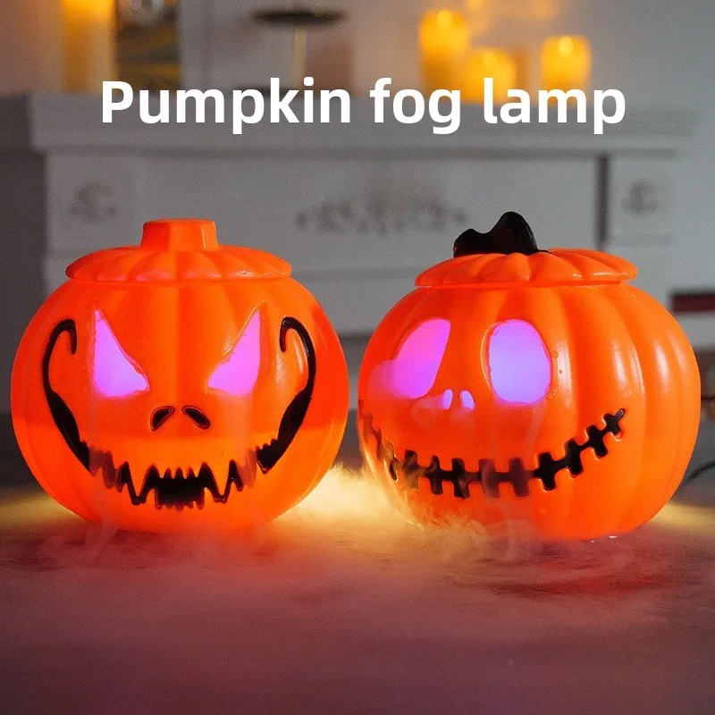Nuevos accesorios decorativos luminosos para Halloween, linternas de calabaza, linternas antiniebla de calabaza ahuecadas