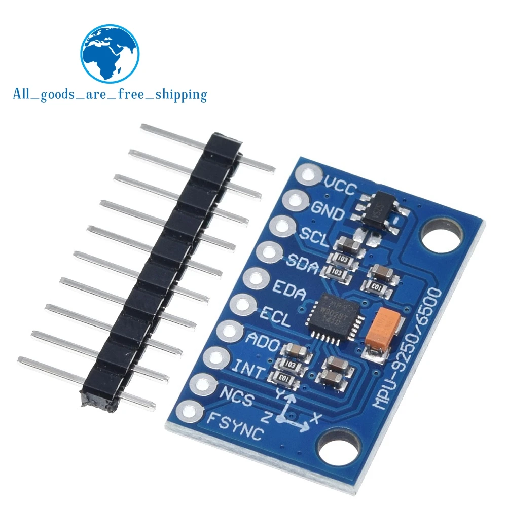 TZT SPI IIC/I2C GY-9250 MPU 9250 MPU-9250 3-5V Power Sensors Module