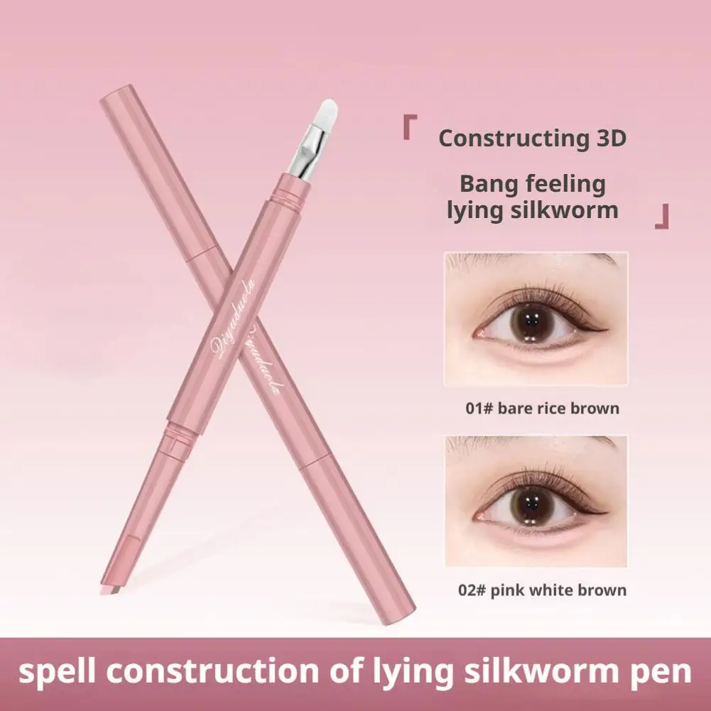 2in1 Double spelling construction eye bags pen for daily makeup brighten contour natural 3D finish waterproof smudge resistant