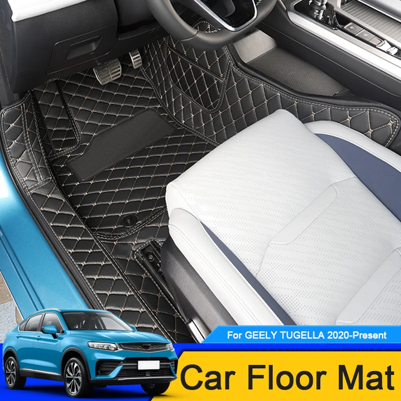 

Car Wire Foot Mat For Geely Tugella 2020-2025 PU Leather Waterproof Wear Resistant Anti-Dirty Floor Mats Internal Auto Accessory