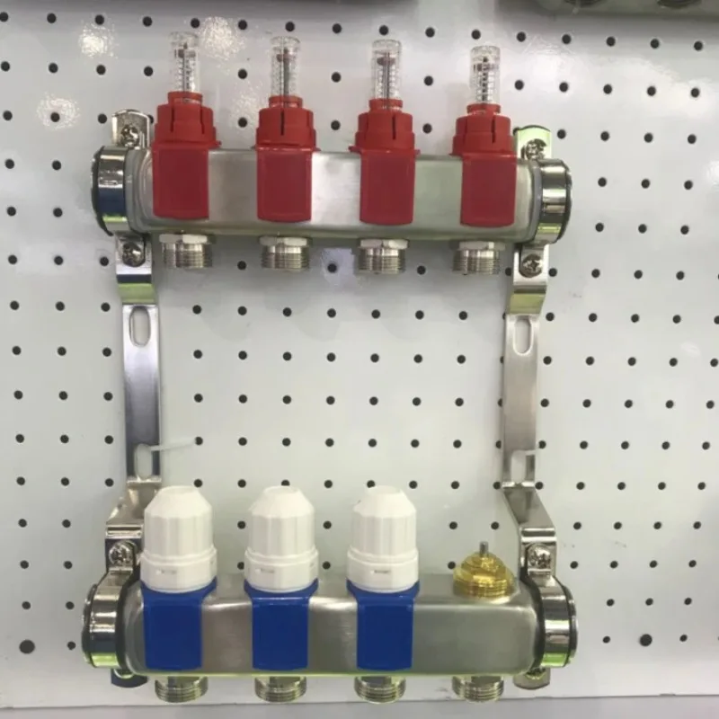 

Radiant Floor Heating System Stainless Steel Underfloor Flowmeter Manifold Collector UFH Mixing Group Control