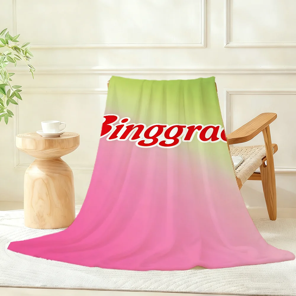 B-binggrae Logo Cute Blanket Throw Super Cosy Plush Living Room Sofa Couch Childish Birthday Gifts