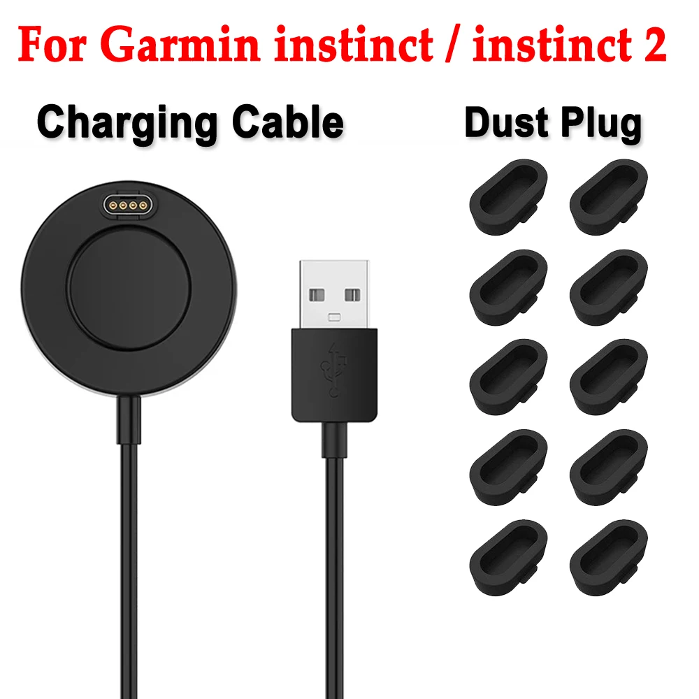 1M Charging Cable For Garmin instinct 2 Watch Charger Dock Cable Instinct Crossover Solar Dust Plug Cover Case