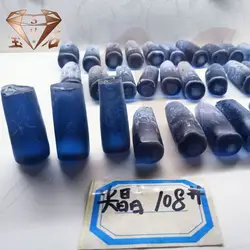 Blue Spinel Sapphire Rough Lab Created Gemstone Raw Material Wholesale Price For Jewelry Making 114# 113# 108# 120# 119#