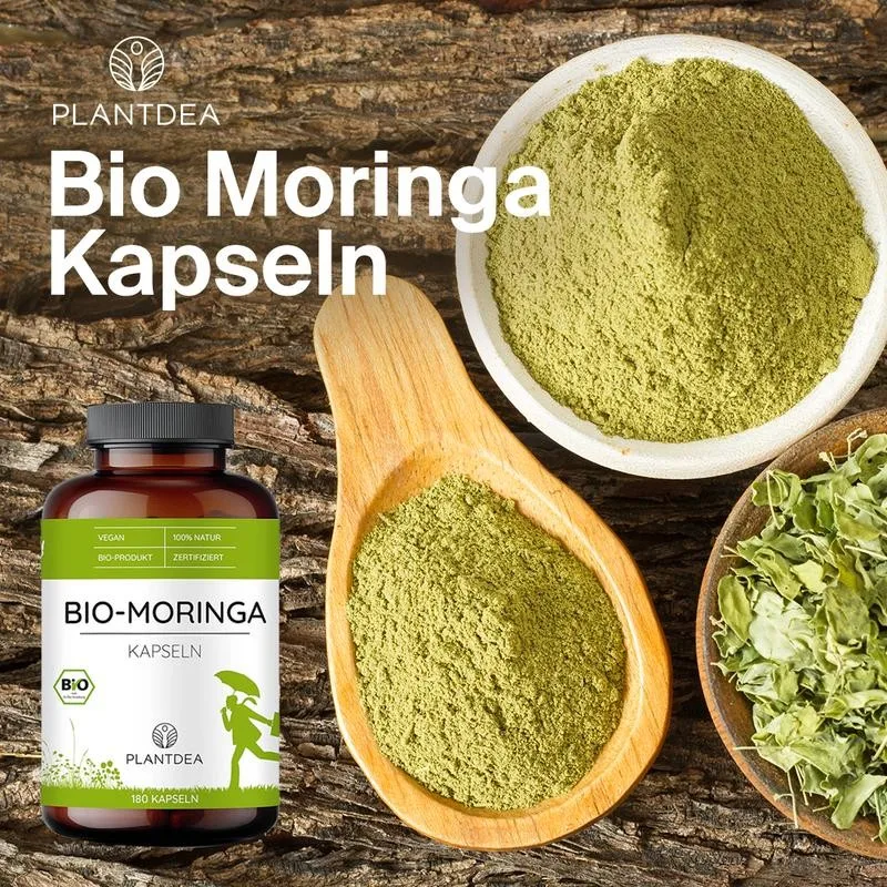 Bio-Moringa 180 Capsules - Enhance Energy, Improve Skin, Promote Bone, Immune and Intestinal Health, Brightening Skin Tone