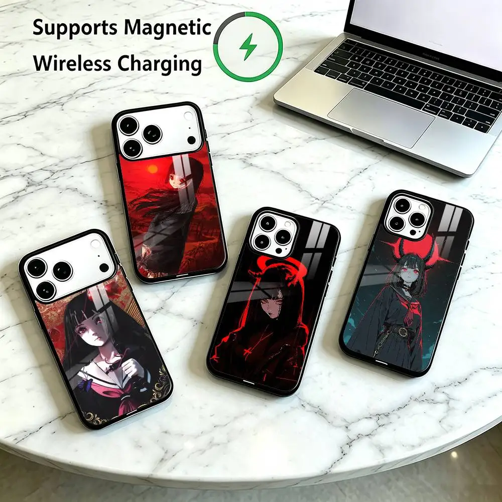 Hell Girl Enma D-Dark  Phone Case For iPhone18 17,16,15,14,13,12,11 Plus,Pro Compatible with magnetic wireless charging Gift