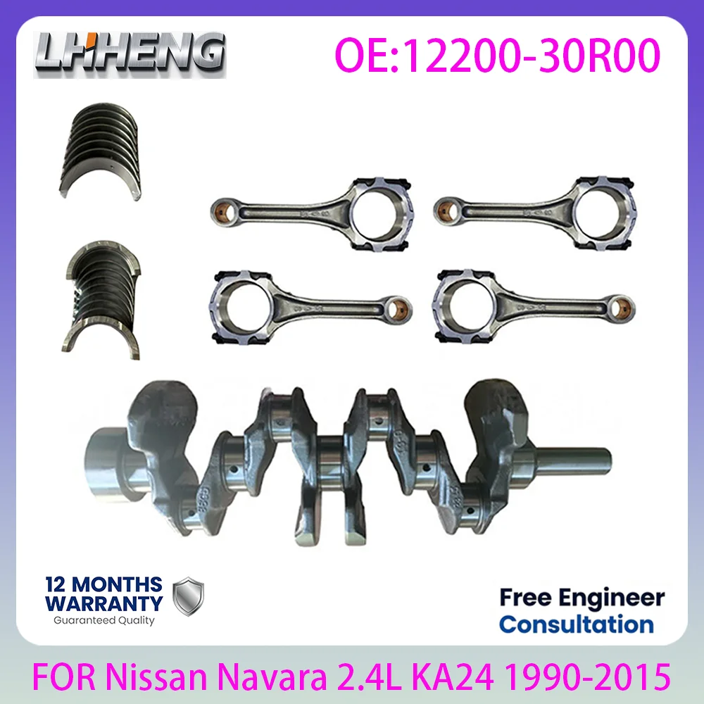 Engine Crankshaft Conrod Main Bearing Set OE 12200-30R00 For Nissan Navara Frontier Pickup KA24 2.4L 2.4 L T L4 GAS 1990-2015