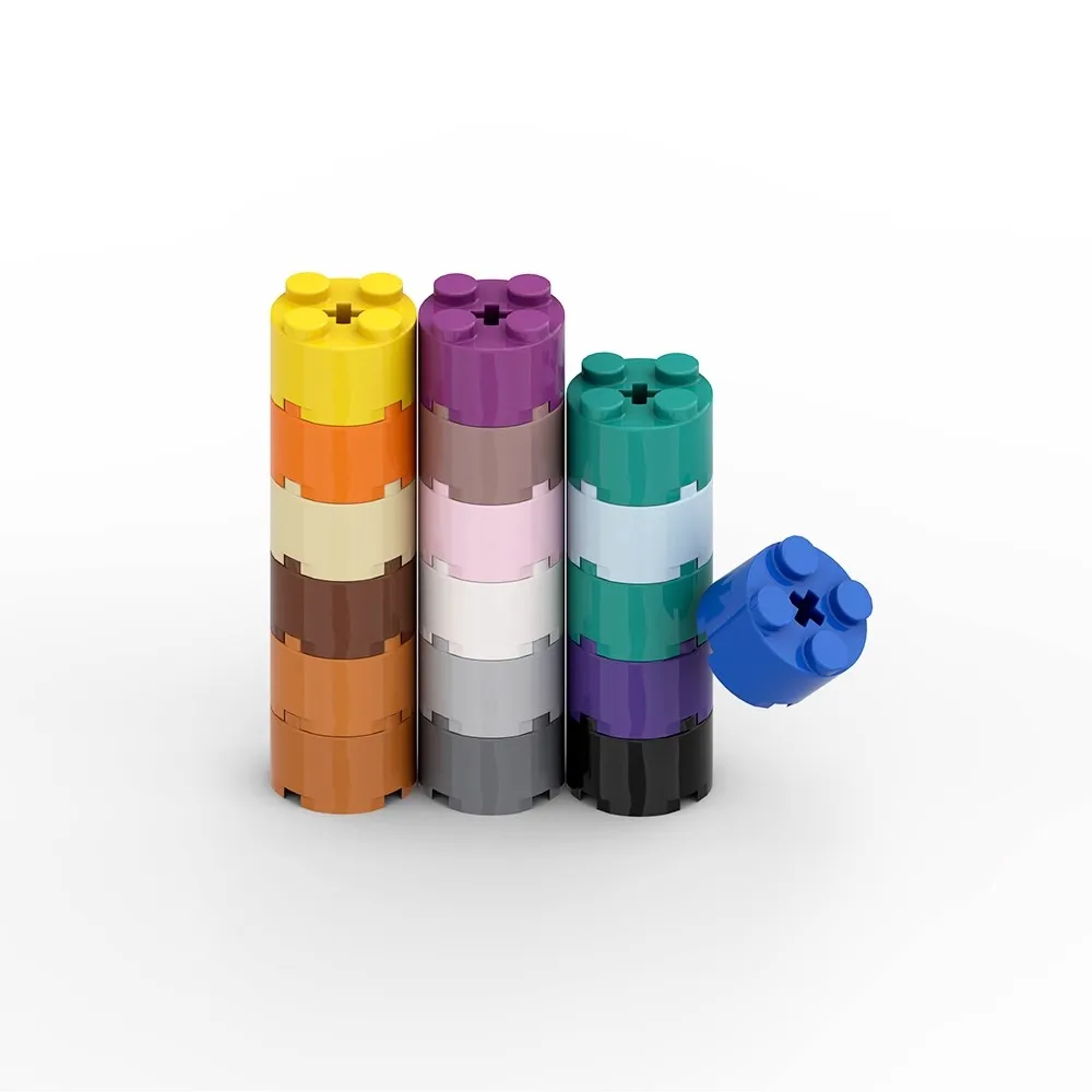 20Pcs MOC Parts 3941 6143 Brick Round 2 x 2 with Axle Hole Compatible Bricks DIY Assmble Building Blocks Particle Kid Toy Gift