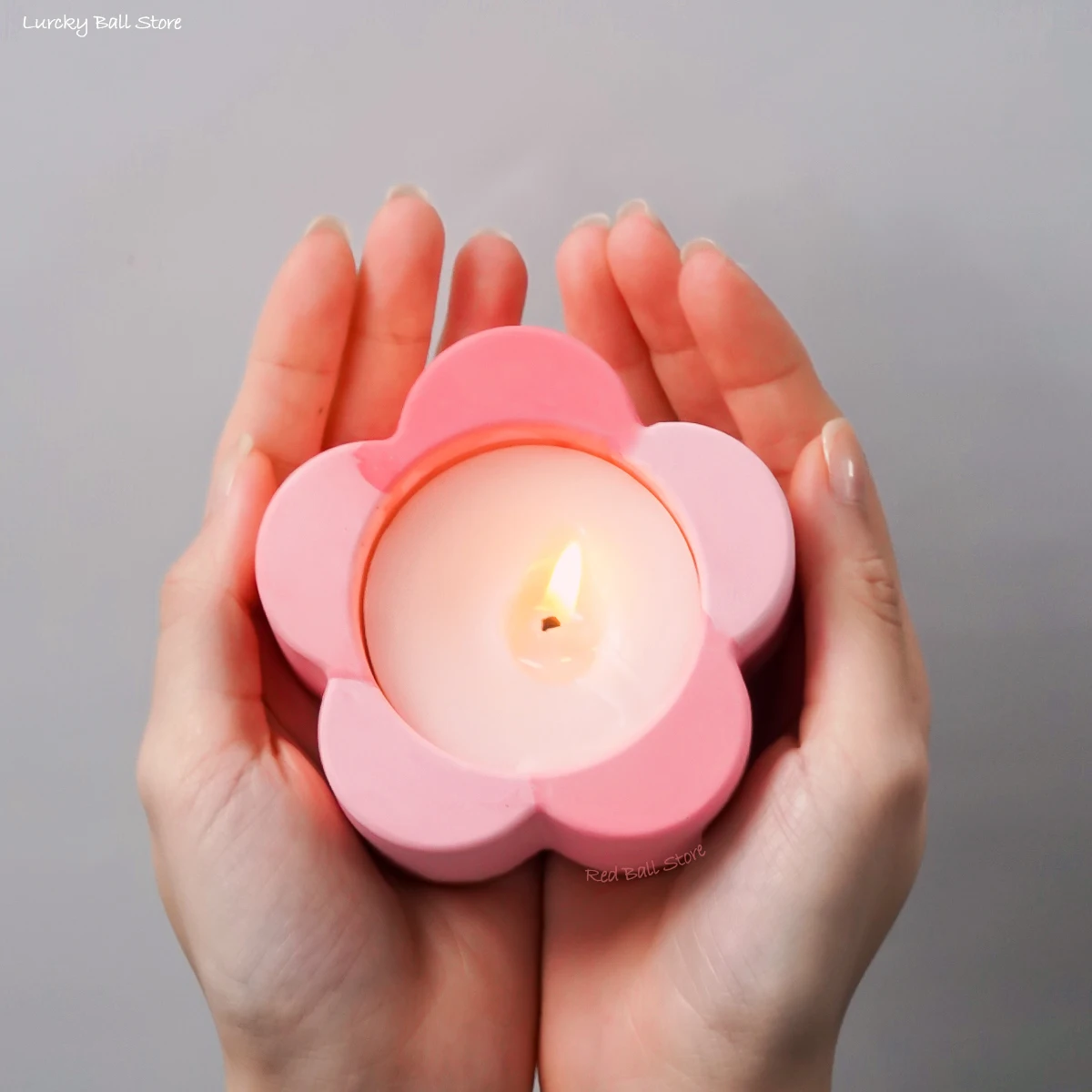 Cute Flower Shape Candlestick Silicone Mold DIY Candle Jar Cement Plaster Mould Resin Flowerpot Craft Casting Molds Home Decor