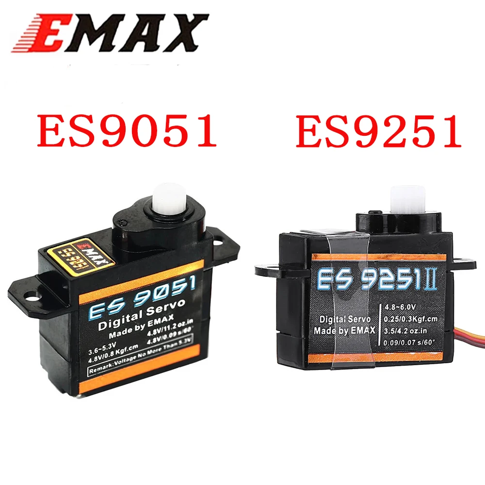 EMAX ES9251 II 4g พลาสติก Micro Digital Servo / ES9051 4.3g Digital Mini Servo สําหรับรุ่น RC