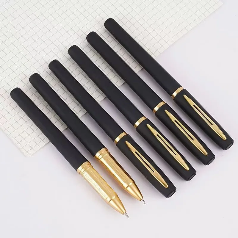 Stylo à encre Gel noir de haute qualité, 1 pièce, grande capacité, épais, pour bureau, Business, Signature, fournitures d'écriture scolaires et de bureau