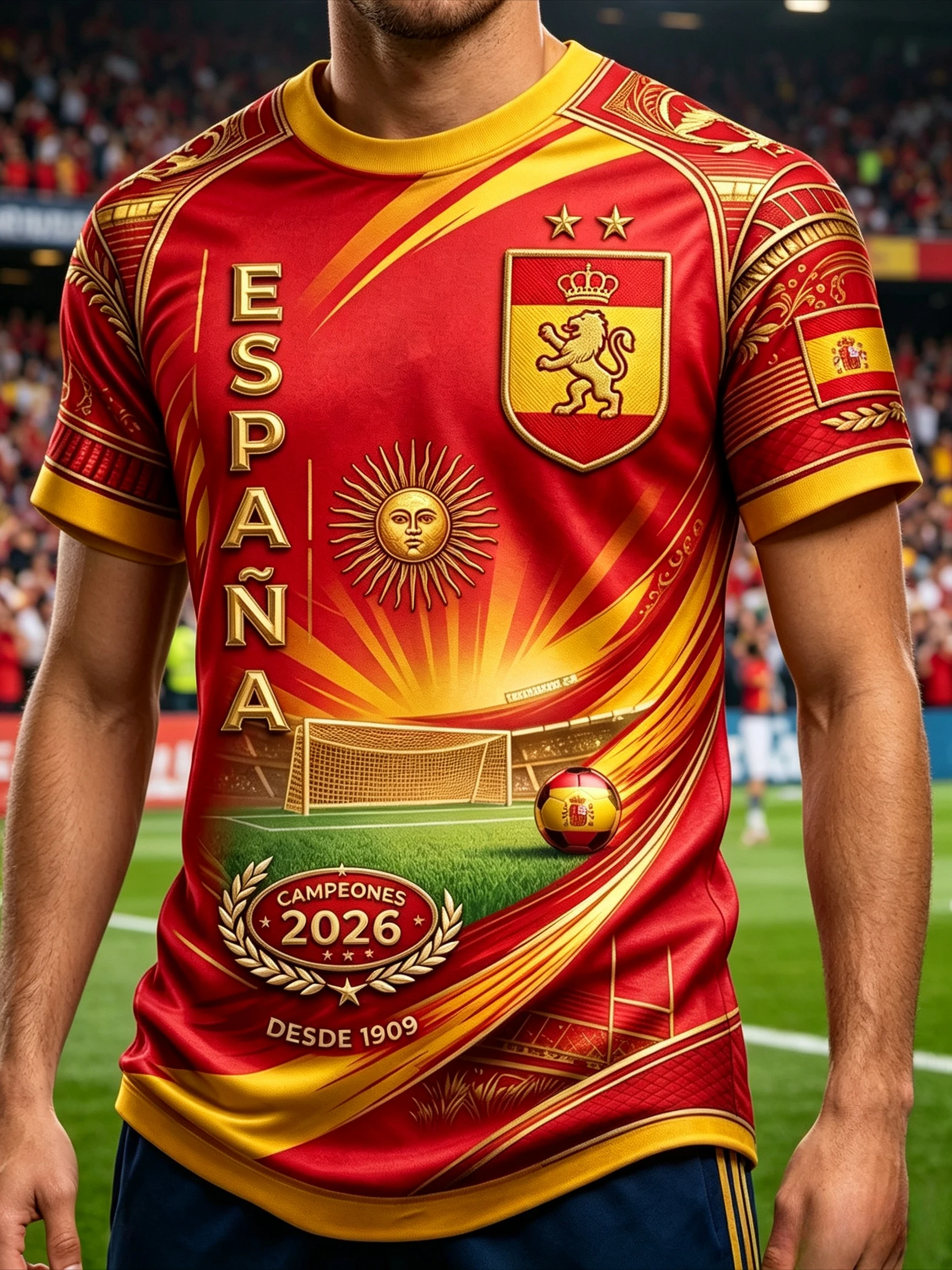 Fashion 3D digital printing T-shirt, light and comfortable street T-shirt, Spanish fan-shaped summer casual sportswear, suitable