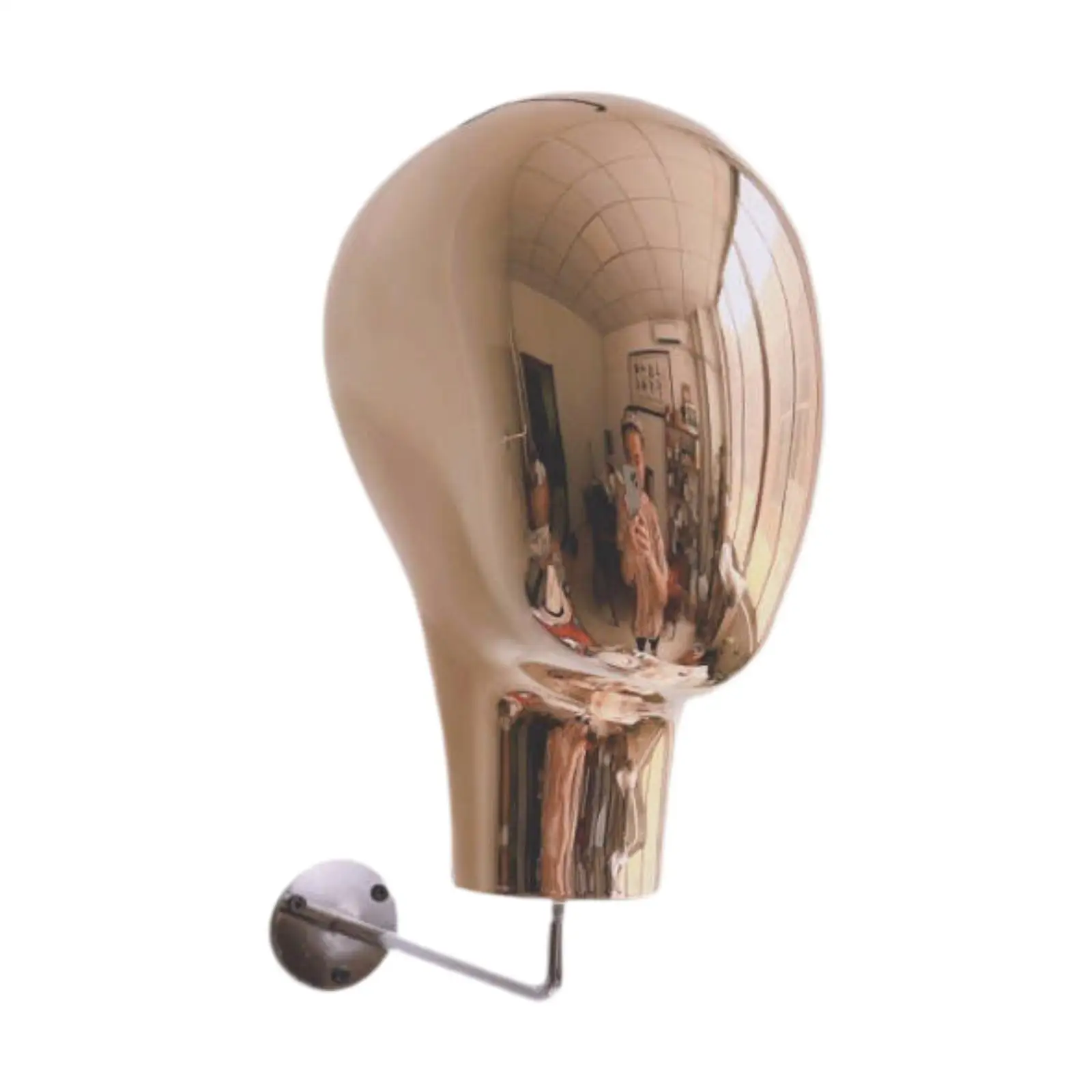Circonferenza porta cappello testa manichino montata a parete 54 cm / 21,26 pollici Modello di visualizzazione testa manichino per negozio di cuffie per cuffie