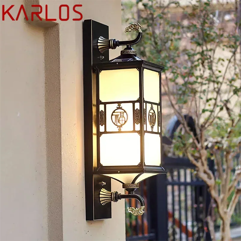 KARLOS Contemporary Solar Outdoor Waterproof Wall Lamps Simplicity Creative Balcony Hallway Courtyard Villa