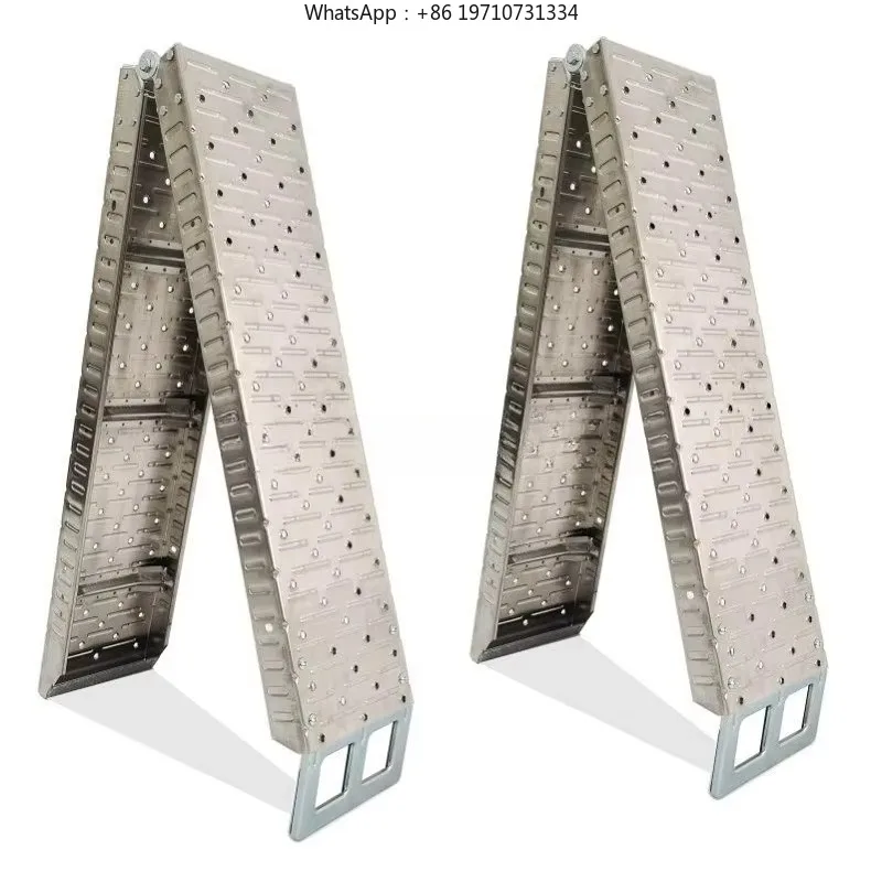 Ramp Aluminum Ladder Folding Ramp Lawn Mower Trailer Motorcycle