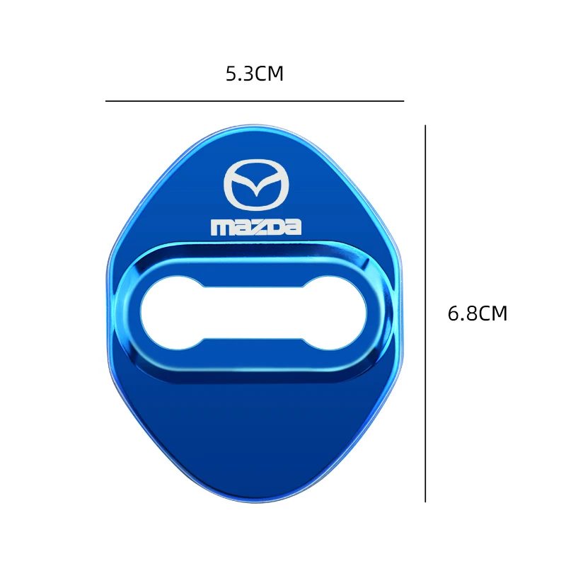 4 Stück Auto-Styling Türschloss-Schutzabdeckungen Aufkleber Zubehör Hülle für Mazda 2 Mazda 3 M6 M3 Speed Ms CX-3 CX-5 Emblem – Detail 2