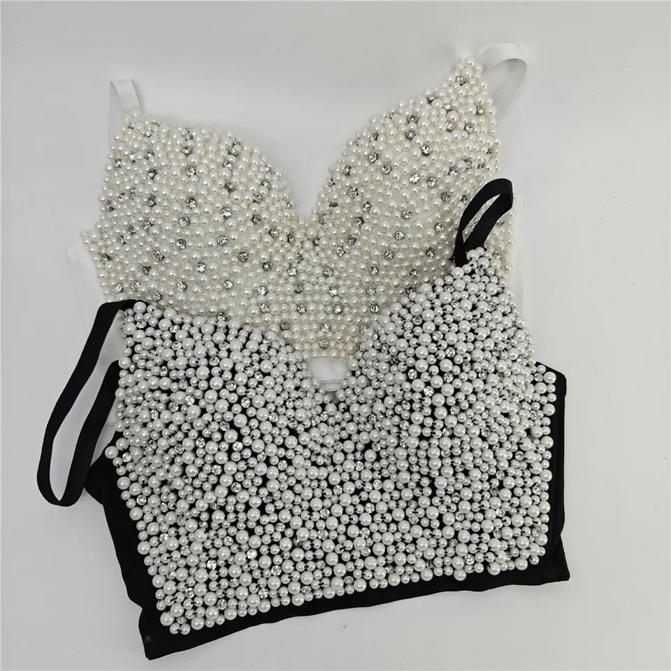 The New Belly Dance Costume Beads Shaping Body Wrapped Bust Bustier Suspenders Wear Sexy Navel Tops