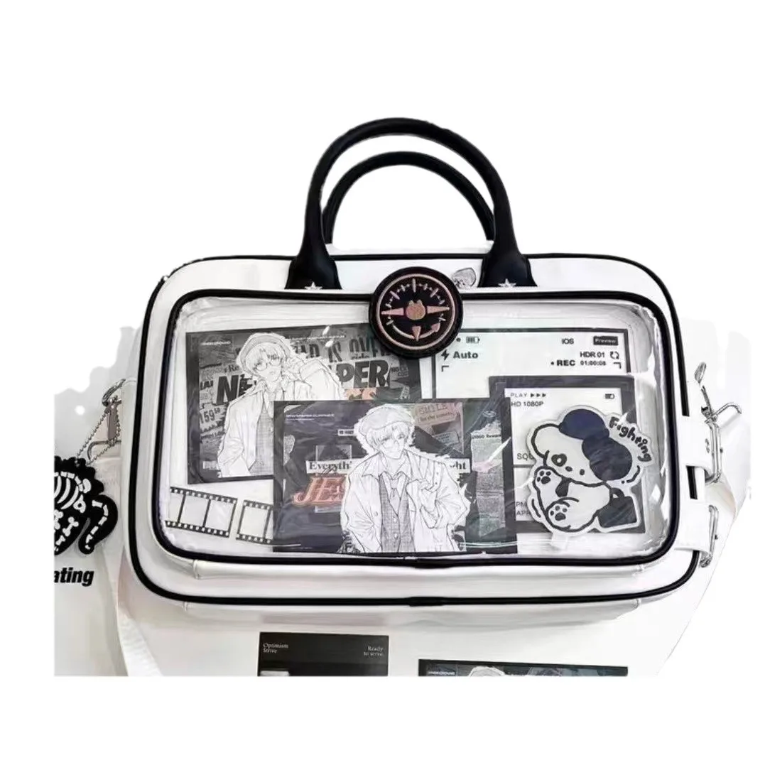 Transparent Itabag Commuter Storage Box Shoulder Bag Two-dimensional Cute Comic Show Casual Decoration Oblique Span Bag