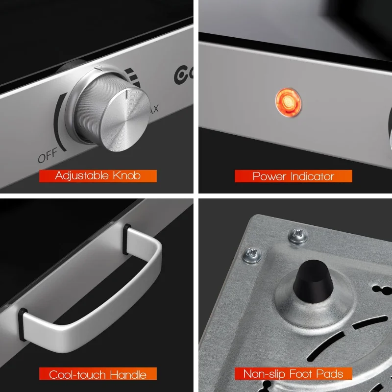 COSTWAY Electric Food Warming Tray, 25" x 15" Food Warmer for Parties with Adjustable Temperature Control, ETL Certified