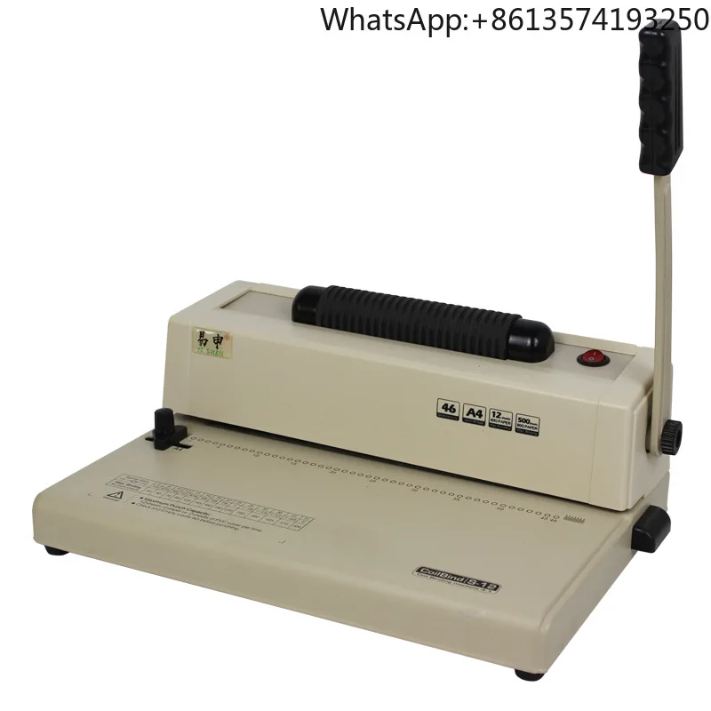 Single Coil A4 Manual Punching Machine Album Bidding Document Plastic Spiral Coil Electric Binding Machine