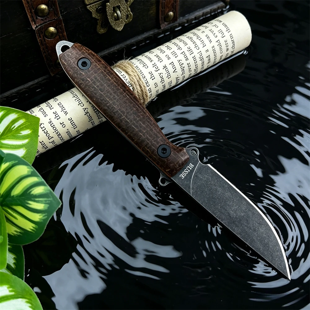 Portable Field Carry Tool Fixed Blade Knife 7Cr13Mov Steel Premium Micarta Grip for Fishing & Outdoor Use & Jungle Survival view 4