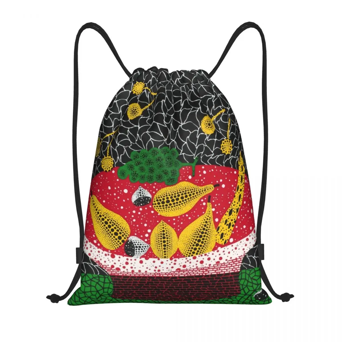 

Японский поп-арт Yayoi Kusama сумка на шнурке для женщин и мужчин складной спортивный рюкзак для спортзала рюкзаки для хранения покупок