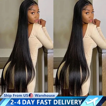 Glueless Wig Human Hair Ready To Wear Preplucked Straight Human Hair Wigs 5x5 Lace Closure Pre Cut 13x4 Lace Front Wigs