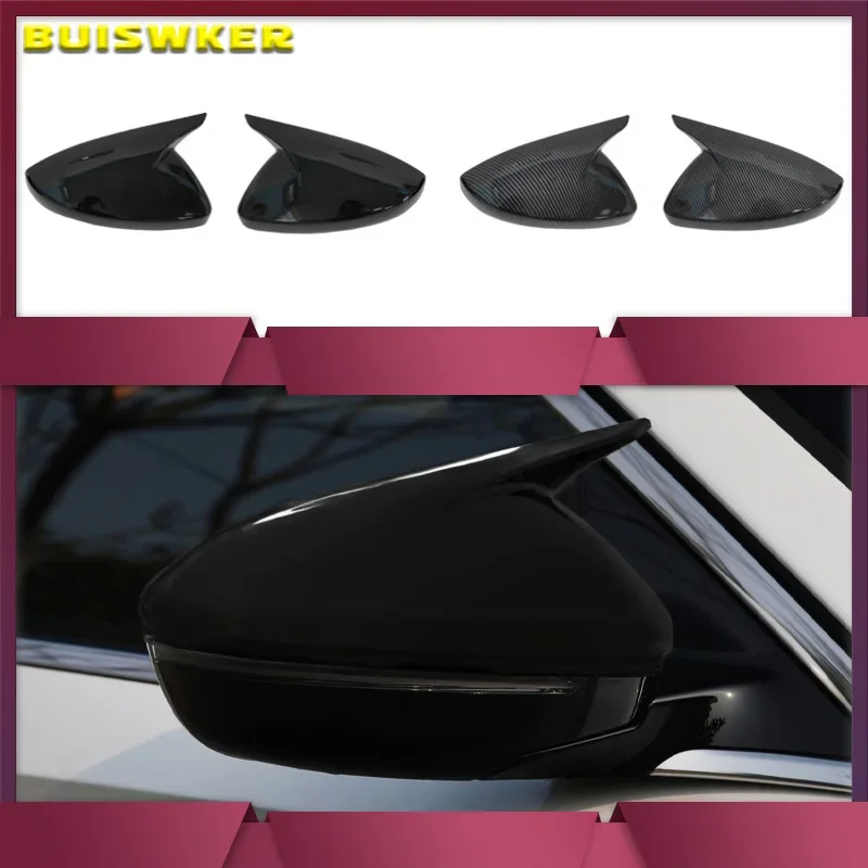 

For Peugeot 208 2020-2023 Peugeot 308 2014-2020 508 2008 Rearview Side Mirror Cover Wing Cap Sticker Exterior Case Trim Carbon