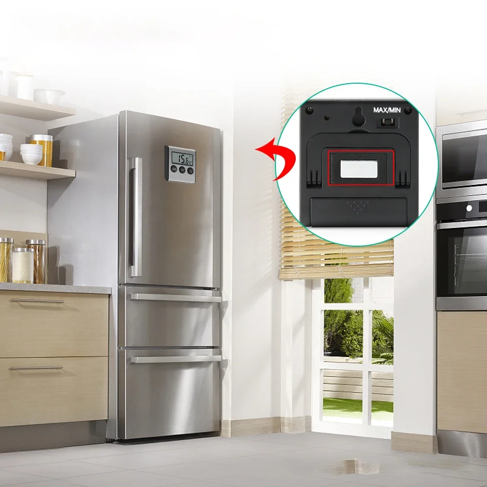 

Practical、 High Quality Fridge Thermometer Thermometer Max/Min Stainless Steel 7.2 X 6.5 X 1.7cm Digital Thermometer