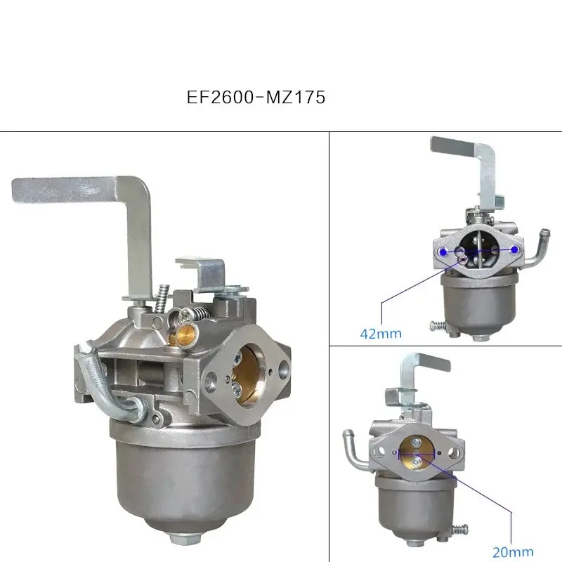 MZ175 Gas Carb CARBURETOR FITS For  EF2600 EF2700 2KW GENERATOR 4-STROKE YP20G Engine Motor Generator