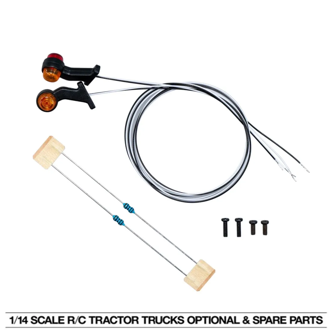 サイドライト 2 色幅インジケーターライト CBY-024 1/14 タミヤ RC スカニアマンアクトロスリモートコントロールトラクターダンプカーおもちゃ部品用