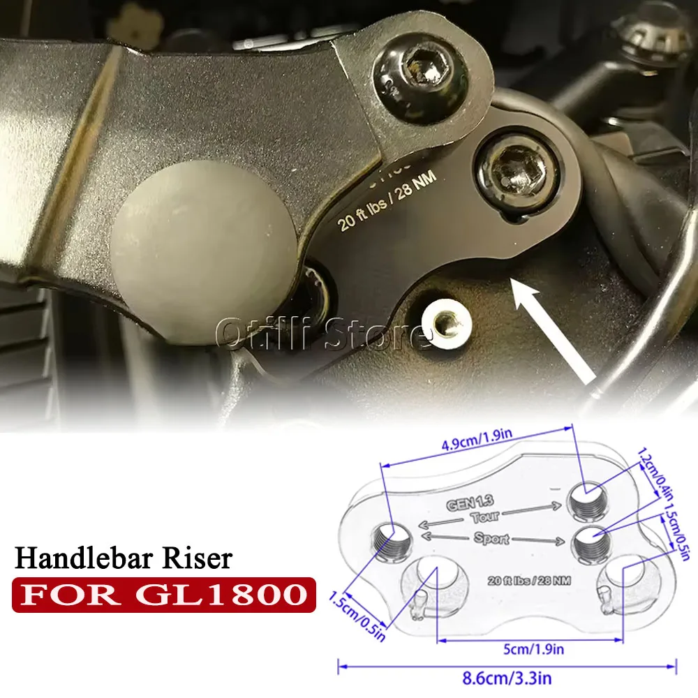 

Motorcycle Handle Bar Clamp Raised Extend Handlebar Riser 2023 2022 2021 2020 2019 For HONDA Goldwing GL1800 Gold wing GL 1800